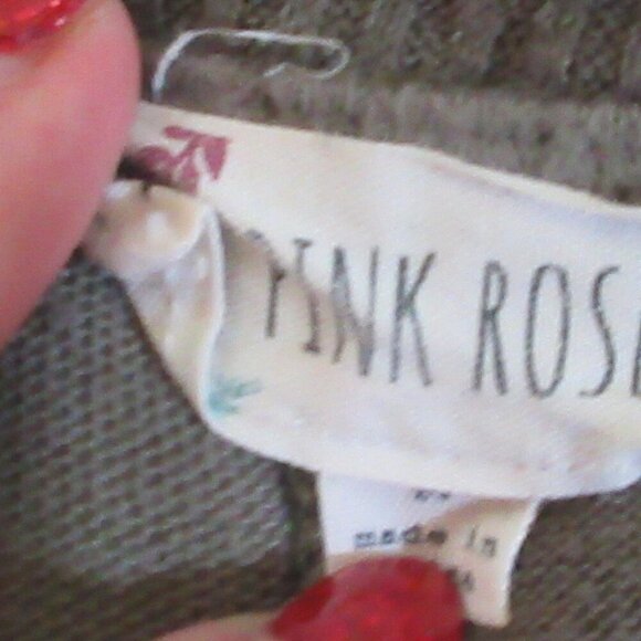 Pink Rose Women's Gray Sweater Size Medium - Picture 2 of 6